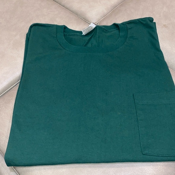 Men's  3X pocketed green T-shirt. Basic Editions Vintage - Picture 1 of 5